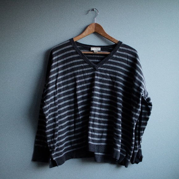 LOFT Tops - Loft Dolman Stripped Long Sleeve Top